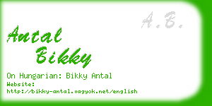 antal bikky business card